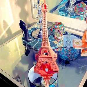 Pink Eiffel Tower Statue 15 inches tall by 6 inches wide EUC